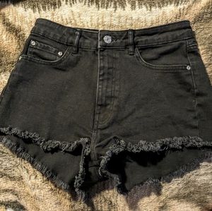Zara black jean shorts